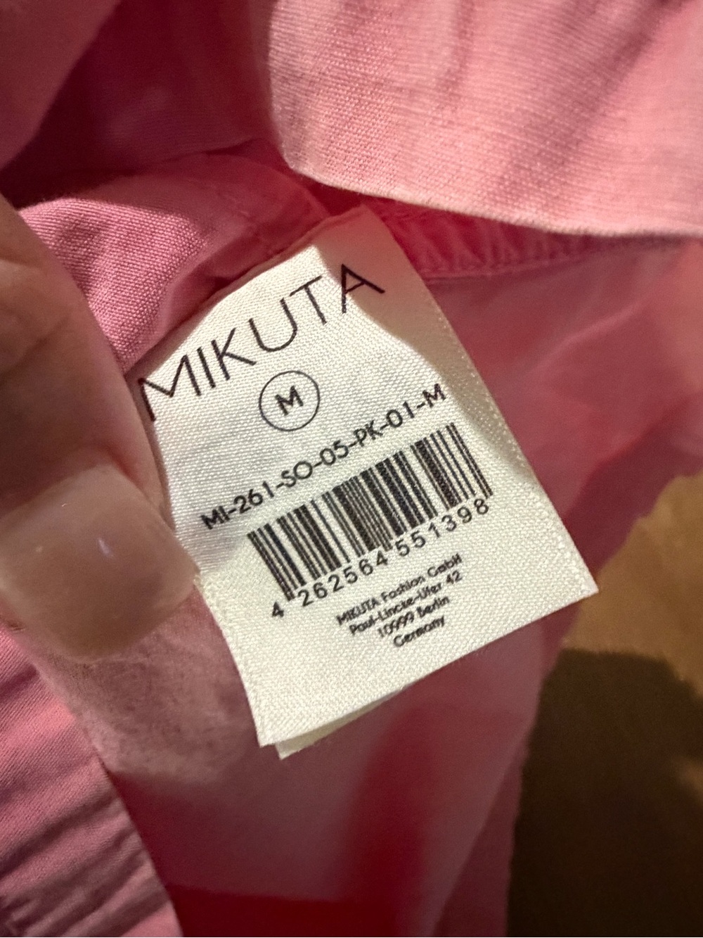 MIKUTA Organic Cotton Pink Shorts with Back Pocket Size M - Picture 3 of 5